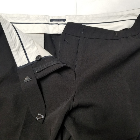 6267 Black Wool Trousers, Size 44 (US 8), New with Detached Tags  - Picture 6 of 10